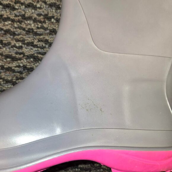 KAMIK Made in Canada Wellies Rain Boots Gray Pink Women's 8 Rubber Splash Casual - Picture 4 of 9